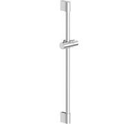 SREWOHS Asta Doccia 90 cm in Acciaio Inox con Porta Sapone e Supporto per Doccia a Mano, Altezza e Angolo Regolabili, Antiruggine, Facile Installazione, Set Doccia Bagno Cromato