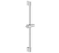 SREWOHS Asta doccia in acciaio inox, 67 cm, con supporto per doccia regolabile, asta per doccia girevole a 360°, montaggio a parete, set con robusto supporto a parete, facile da installare, cromato