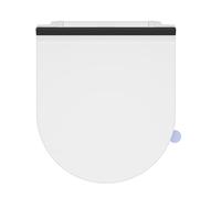 SREWOHS PRO Sedile WC con abbassamento automatico, sottile coperchio WC a forma di D, coperchio per WC con funzione di sgancio rapido, facile da montare e pulire, sedile WC in Duroplast, coperchio per