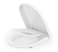 SREWOHS PRO Sedile WC Forma D con Riduttore Bambini e Chiusura Rallentata