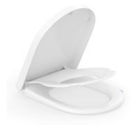 SREWOHS PRO Sedile WC Forma D con Riduttore Bambini e Chiusura Rallentata