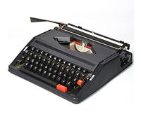 SRFTT Macchina da Scrivere Vintage, Macchina da Scrivere Manuale Tradizionale, Portatile e Facile da Usare per Prendere Appunti, Lettere, memorie, Nera