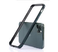 SRGDRR Custodia morbida interna in silicone con telaio paraurti in metallo e alluminio per iPhone 11 12 13 Pro Max Cover, verde, per iPhone 13 Mini