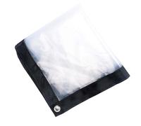 SRHIMEOS 4.5x4.5m Telone Trasparente Esterno, Telo Impermeabile Esterno con Occhielli, Teloni Trasparenti in PVC per Gazebo, Telone Rinforzato Occhiellato, Telo Protettivo per Serra