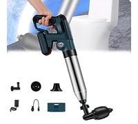 SRHIMEOS Stantuffo WC Elettrico, Sturalavandino Ad Aria Compressa con Cassetta degli Attrezzi, Pompa Stura Scarichi a Pressione Portatile Adatto per Cucina, Bagno e Tubo Intasato
