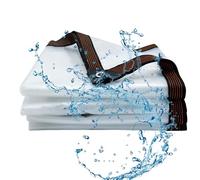 SRHIMEOS Telone Occhiellato Impermeabile 2x8m, Telone PVC Trasparente 120g/m², Telo Resistente alle Intemperie con Occhielli, Teloni Antivento Trasparenti, Telo di Copertura per Gazebo