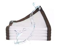 SRHIMEOS Telone Trasparente Impermeabile per Esterno 2.5x2.5m, Telo Occhiellato Impermeabile con Occhielli, Teloni in PVC per Verande Trasparenti, Telo di Copertura per Esterni Multiuso