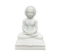 Sri Krishna Culture Big Mahavir Swami Murti, altezza 17 cm, idoli di Dio, statua/statuetta, materiale: poliresina e marmo, prodotto in India