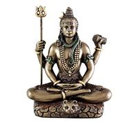 SrI Krishna CULTURE -Regolare Shiva carino seduto in posa meditante per la decorazione della casa-altezza-3,5 pollici-multicolore-resina