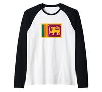 Sri Lanka Bandiera dello Sri Lanka Asia Vacanza Asiatica Maglia con Maniche Raglan