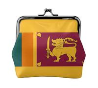 Sri Lanka Bandiera stampa Piccolo Sacchetto Bacio Blocco Coin Purse per le Donne Moneta Cambia Borsa, Portafoglio per Carte di Credito