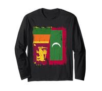 Sri Lanka Maldive Half Flag Sri Lanka Maglia Maldive Maglia a Manica