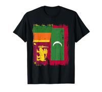Sri Lanka Maldive Half Flag Sri Lanka Maglia Maldive Maglietta