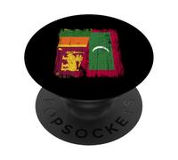 Sri Lanka Maldive Half Flag Sri Lanka Maglia Maldive PopSockets PopGrip Adesivo