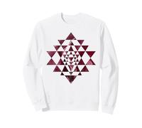 Sri Yantra Geometria Sacra con Fumo Borgogna Forme Mania Felpa