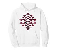 Sri Yantra Geometria Sacra con Fumo Borgogna Forme Mania Felpa con Cappuccio