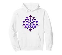 Sri Yantra Geometria Sacra Viola Blu Fumo Forme Mania Felpa con Cappuccio