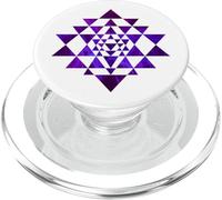 Sri Yantra Geometria Sacra Viola Blu Fumo Forme Mania PopSockets PopGrip per MagSafe