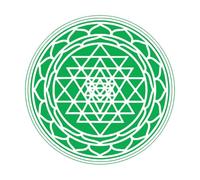 Sri Yantra Mandala Adesivo da parete Home Room Decor Murale Yantra Logo Adesivo da parete Vinile artistico Adesivo rimovibile impermeabile Extra Large - 60x60 cm