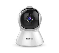 Sricam Italia SH025 - Auto traking telecamera wifi ip, Camera wireless, Infrarossi 2.0 megapixel hd ir cut p2p, Supporto sd audio, Bianco, Lente 2.8mm, 1080p, solo movimento