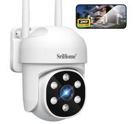 SRIHOME 1080P WiFi Monitoraggio PTZ telecamera IP rilevamento umanoide e monitoraggio del movimento Visione Notturna IP66 impermeabile all'acqua (1 Pacchetto di unità)