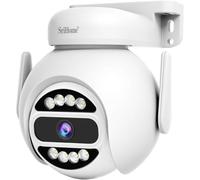 OBA SRIHOME 4MP Rete WiFi a Doppia Banda, Fotocamera di Sorveglianza PTZ, Inseguimento Movimento, Visione Notturna, IP66 Impermeabile, Audio 2-Way, Tutela Della vita Privata, Uso Interno/Esterno