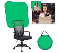 SRIMMIT Sedia con schermo verde, sfondo con schermo verde 1,03 mx 1,01 m (3,3 piedi), sfondo Chromakey portatile pop-up con supporto, pannello pieghevole attaccabile per riprese di foto e video, strea