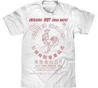 Sriracha Hot Sauce Men Cotton T-Shirt Fashion Spring Summer Casual Short Sleeve O Neck White 3XL