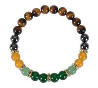 SRIWTDX Ricchezza del braccialetto di denaro per le donne, ricchezza fengshui e braccialetto di fortuna con verdura di guarigione dell'aventurine e occhio e pirite, doni spirituali,1pc