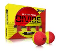 Srixon Q-STAR TOUR DIVIDE, Palline da golf in uretano bicolore, Sensazione morbida, distanza ottimizzata, Nucleo FastLayer con compressione 74, Idea regalo per golfisti, Confezione da 12