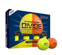 Srixon Q-STAR TOUR DIVIDE, Palline da golf in uretano bicolore, Sensazione morbida, distanza ottimizzata, Nucleo FastLayer con compressione 74, Idea regalo per i golfisti, Confezione da 12