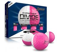 Srixon Q-STAR TOUR DIVIDE, Palline da golf in uretano bicolore, Sensazione morbida, distanza ottimizzata, Nucleo FastLayer con compressione 74, Idea regalo per golfisti, Confezione da 12