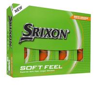 Srixon SOFT FEEL BRITE - Palline da golf ad alta visibilità e tocco ultra-morbido | Lunga distanza e traiettoria stabile | Spin controllato e rapido rilevamento | Arancione/Rosso/Verde