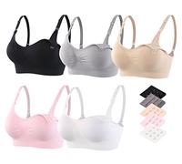 Srizgo - Reggiseno premaman e da allattamento - Donna Schwarz+Weiß+Haut+Grau+Rosa L