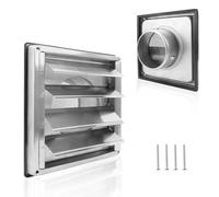 SRJQXH 304 Griglia Acciaio Inox, Griglia Ventilazione ⌀100mm con Rete Anti Insetti, Griglie Aerazione con Viti, Adatto per Aerazione Magazzino, Ristorante, Cucina, Soggiorno
