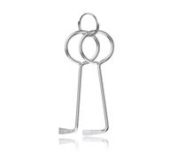 SRJQXH Chiave Universale per Serrature, 2 Pezzi in Acciaio Inossidabile Chiave Passepartout Universale, 2 Specifiche, Portatile Chiave Apriporta Universale, Argento, per Aprire Porte Stanze e Bagno