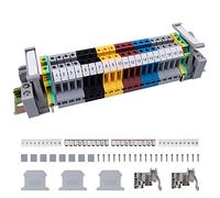 SRJQXH DIN Rail Terminal Block Kit, UK/ MBKK2,5 Morsettiere a Crimpare, Barra dei Connettori, Connettori per Cavi Compatti, per il Collegamento e la Conversione del Circuito