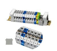 SRJQXH UK/10N Morsettiera Elettrica, Kit Morsettiera, Con Binario da 20 cm e Attacco Morsettiera Elettrica Distribuzione, Kit Morsettiera Din, Per L'automazione Della Produzione
