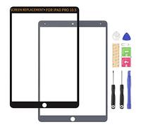 SRJTEK compatibile per IPad Pro 10.5 esterno in vetro schermo di ricambio per IPad 2017 A1701 A1709 A1852 10.5 pollici (schermo non LCD, non touch screen) (nero)