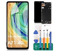 SRJTEK Compatibile per Samsung Galaxy A71 4G LCD Display Touch Screen Matrix Digitizer Sostituzione per A715 Assemblea Senza Funzione di Impronte digitali (Incell Nero con Telaio)