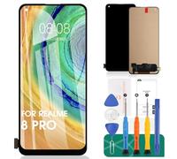 SRJTEK Display LCD per Oppo Realme 8 Pro/7 Pro/Reno5 Z, Realme 8 4G / Reno4 SE Digitizer senza cornice (nero, nessuna identificazione delle impronte digitali)