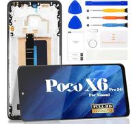 SRJTEK Incell per Xiaomi Poco X6 Pro 5G Display LCD per Xiaomi Poco X6 Pro 5G 2311DRK48G 2311DRK48I Kit di Riparazione Digitalizzatore Touch Screen con Telaio Nero