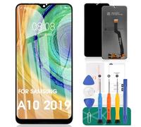 SRJTEK Kit di montaggio per Samsung Galaxy A10 2019 A105F/DS A105M/DS A105G/DS A105M LCD Screen Digitizer Glass Assembly Kit, pellicola temperata gratuita, colla e strumenti nero.