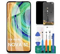 SRJTEK Per Huawei Nova 5T Honor 20 Honor 20 Pro Honor 20S LCD Screen Sostituzione Digitizer Kit di Assemblaggio, Pellicola Temperata, colla e strumenti Nero.