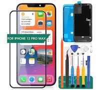 SRJTEK Per Iphone 12 Pro Max LCD Per Iphone 12 Pro Max Display di ricambio per schermo 12 Pro Max A2411 Touch Screen Digitizer Assembly Kit di parti di riparazione (nero)