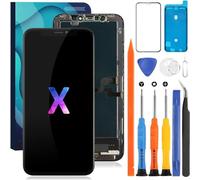 SRJTEK per iPhone X Sostituzione dello Schermo per iPhone X Display LCD Touch Digitizer Kit di Montaggio Pannello in Vetro A1865, A1901, A1902, A1903 (Incelll Nero)