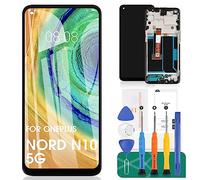 SRJTEK Per OnePlus Nord N10 5G Sostituzione dello schermo per One Plus Nord N10 5G LCD Per OnePlus Nord N10 5G Touch Screen BE2029 Display Digitizer Assembly Kit di parti di riparazione con cornice (