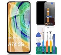 SRJTEK per Oppo A74 5G Display LCD per Oppo A54 5G Sostituzione dello Schermo per Oppo A74 5G Touch Screen CPH2197 Gruppo digitalizzatore CPH2195 Kit di Riparazione (Nero)