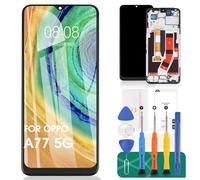 SRJTEK Per OPPO A77 5G Display LCD Per OPPO A57 5G Schermo di Ricambio Per OPPO CPH2339 PFTM20 Touch Digitizer Repiar Kit (nero, con telaio)