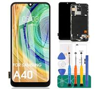 SRJTEK per Samsung Galaxy A40 Schermo LCD per Samsung A40 Sostituzione dello Schermo A405 Display LCD SM-A405F Touch Digitizer Assembly SM-A405S Riparazione Parti Kit (Nero con Cornice Non Originale)